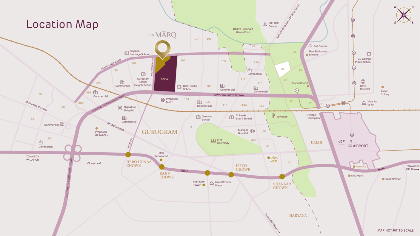 Adani The Marq clubhouse restaurant and lifestyle amenities Dwarka Expressway Gurugram