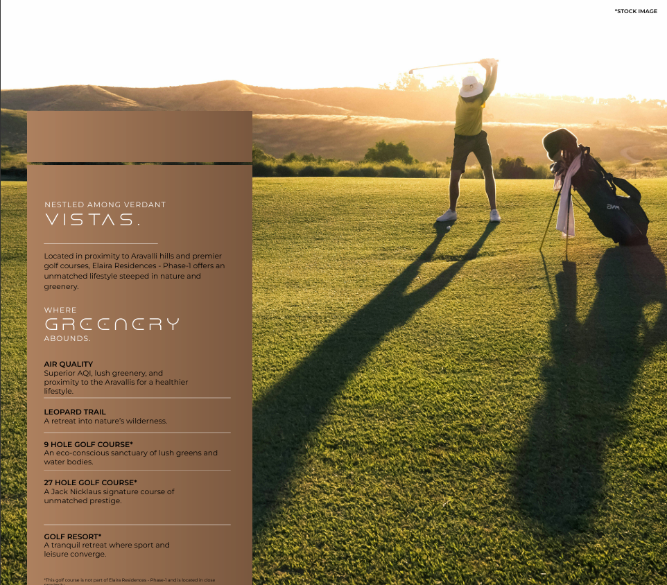 Elaira Residences 66000 sqft clubhouse with lifestyle amenities Sector 80 Gurgaon