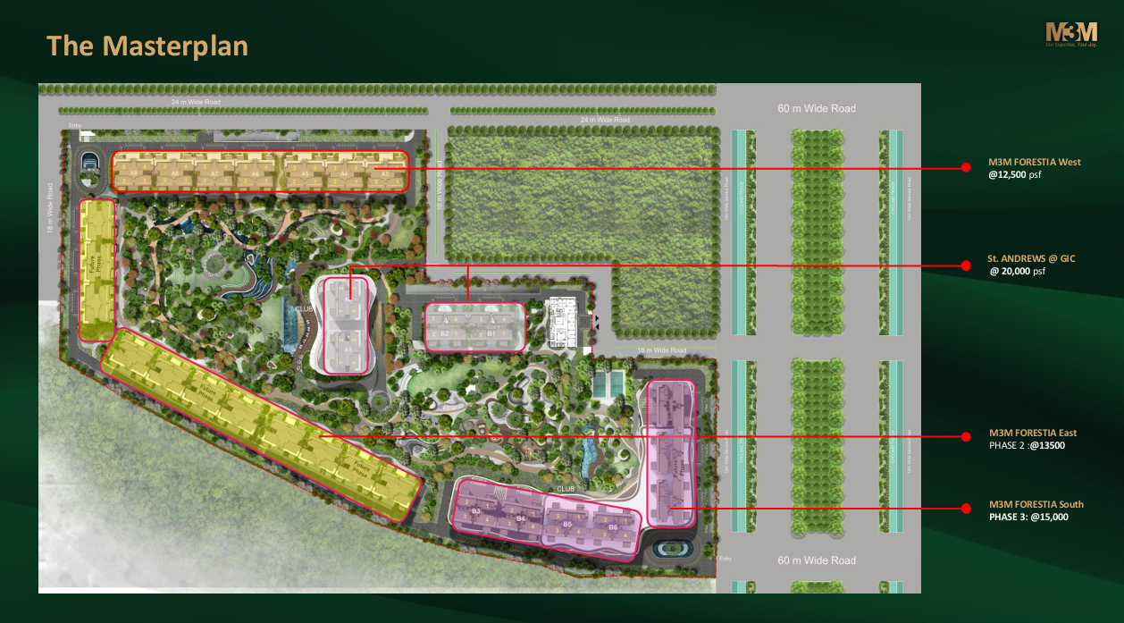 M3M Forestia West SkyWalk and Central Grove nature trail Sector 86 Gurugram