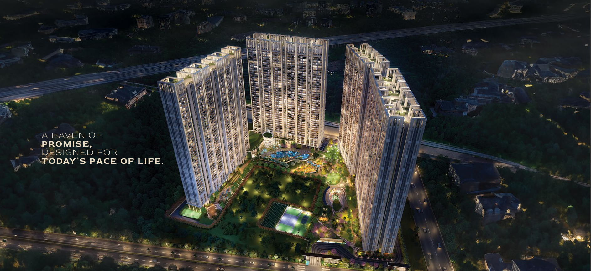 Signature Global Sarvam luxury 3BHK apartment exterior on Dwarka Expressway Gurugram