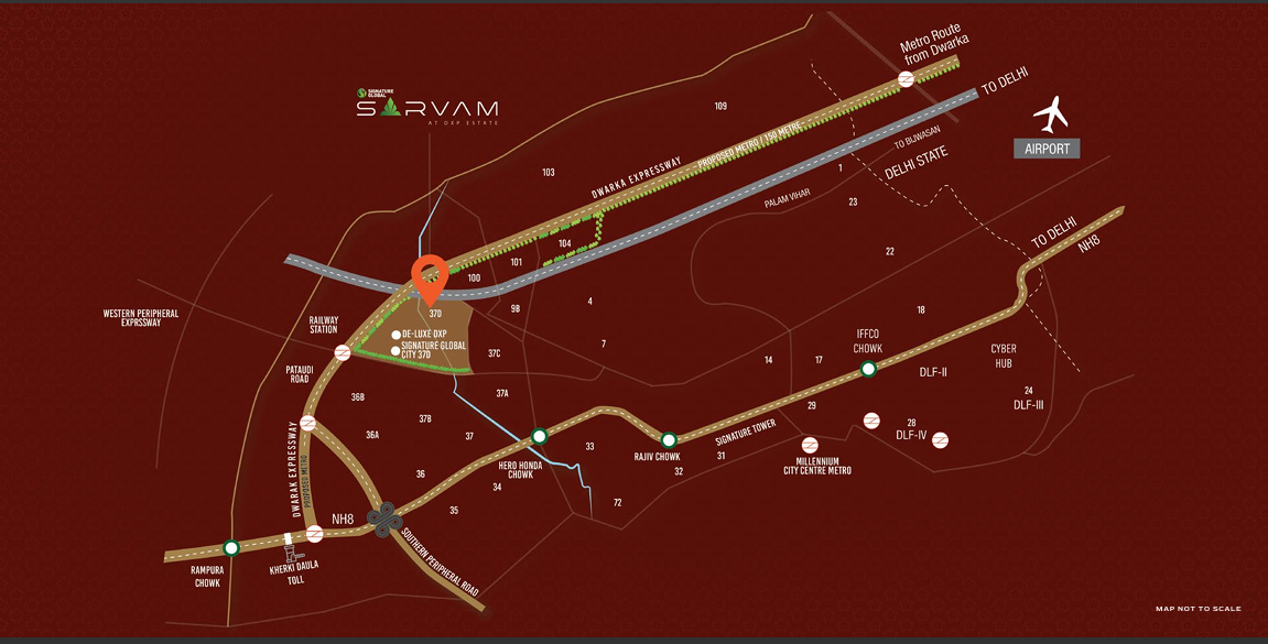 Miyawaki forest and Zen garden at Signature Global Sarvam DXP Estate Gurugram