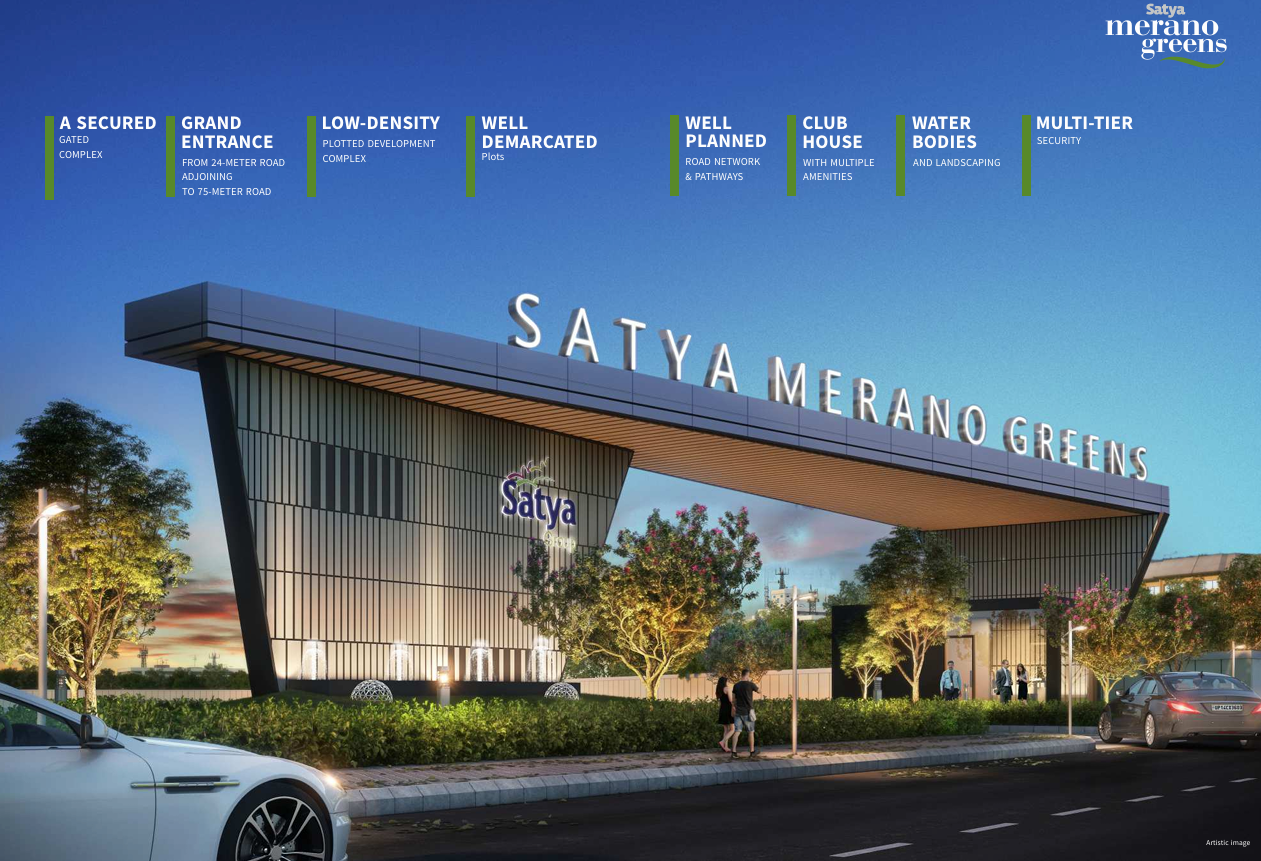 Satya Merano Greens plotted development gated community entrance Sector 99A Gurugram